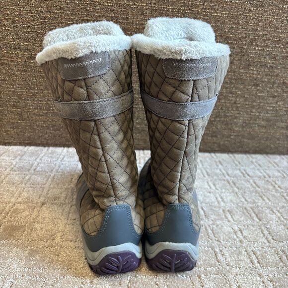 Patagonia Wintertide Quilted Snow Boots Women's 8 Fur Lined Cabin Apres Ski Tall - Picture 4 of 10